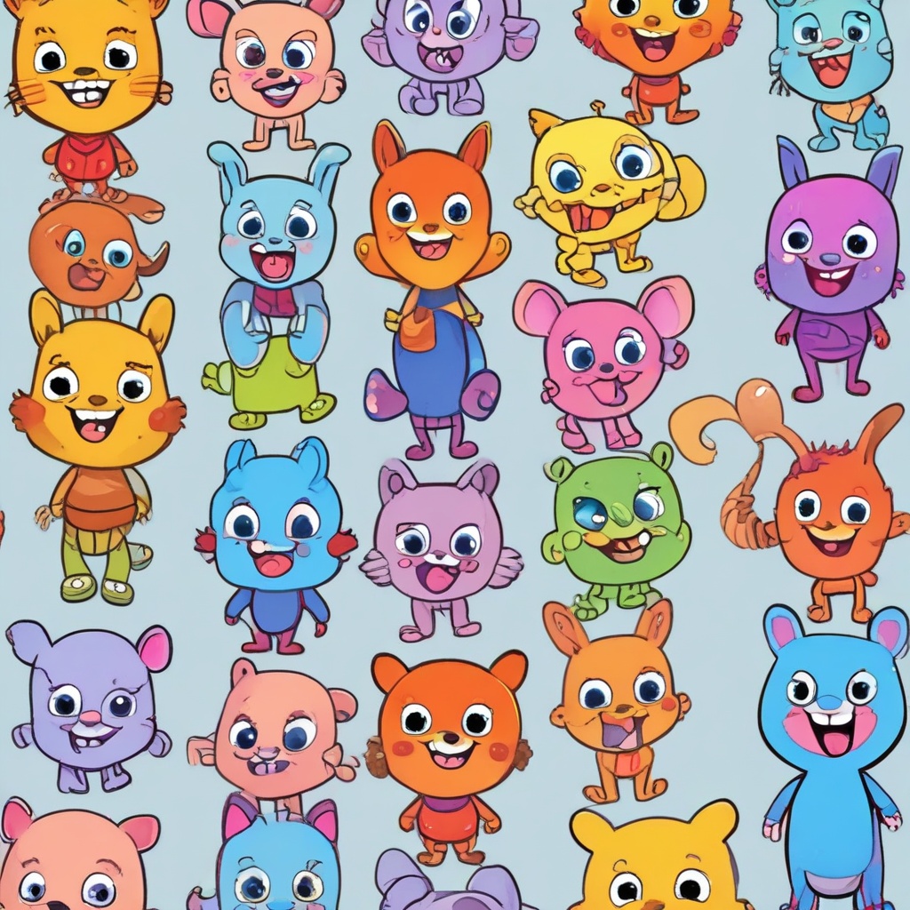 Colorful cartoon mascot for kids